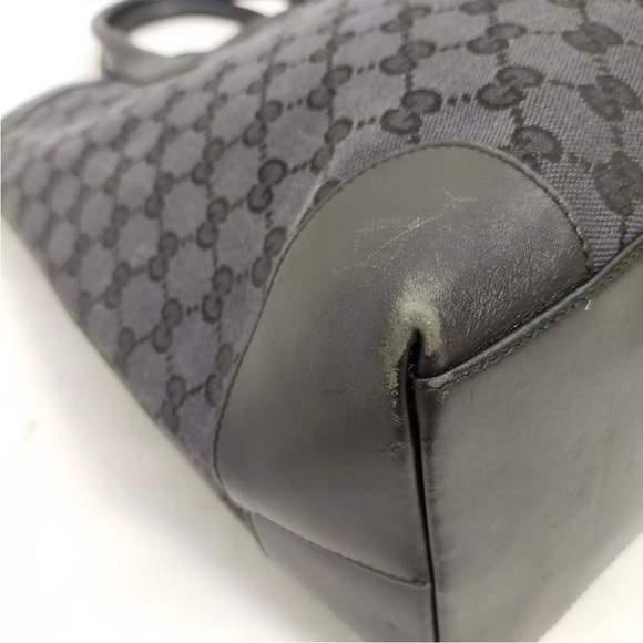 Gucci Guccisma Large Black Tote EUC - Picture 6 of 12